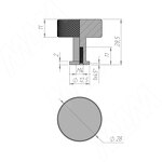 Превью картинка PULSE Ручка-кнопка черный матовый (KH.06.000.BLM) #2