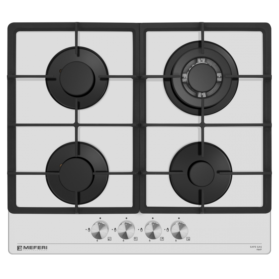 Фото Газовая варочная панель Meferi MGH604WH GLASS POWER