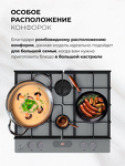 Превью картинка Газовая варочная панель Lex GVG 644T M GR газовая панель #11