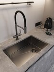 Превью картинка Металлическая мойка EMAR EMB-660(UN) PVD Dark #3