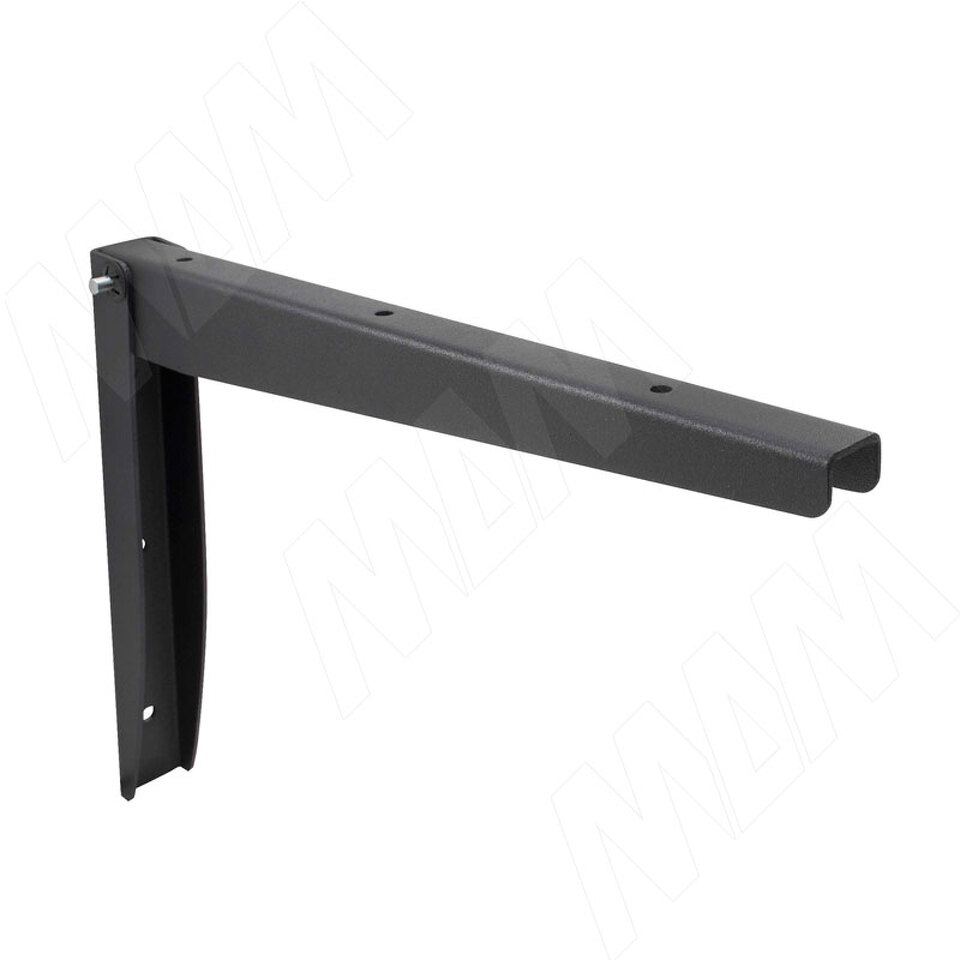 Фото PULSE Кронштейн складной 200х280 мм для деревянных полок, черный (BRK280/BLACK RU)