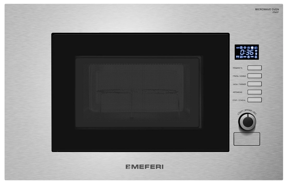Фото Печь микроволновая встраиваемая Meferi MMO6020IX SLIM POWER