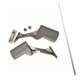 Картинка Grass Kinvaro L-80 Подъемный механизм, тип 3A, h 390-409 мм, вес 2,1-5,5 кг, вкл. заглушки, цвет серый