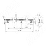 Превью картинка Giusti Ручка-рейлинг 900мм Timeless metal warm bronze (WMN.884.900.2V2V) #2