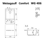 Превью картинка Мраморная мойка Weissgauff WG 406344 Comfort Deep Space #2