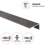 Превью картинка PULSE Профиль-ручка крепление саморезами, графит (краска), L-3000мм (PH.RU35.3000.9712) #5