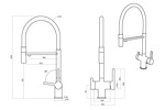 Превью картинка Смеситель для кухни EMAR OL - 8024 Satin #2
