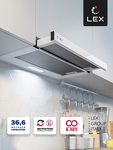 Превью картинка Встраиваемая вытяжка Lex HONVER 2M 600 WHITE воздухоочиститель #2