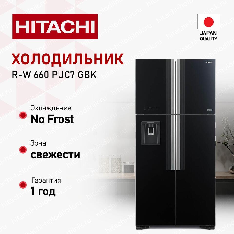 Фото  Холодильник side by side Hitachi R-W660PUC7 GBK