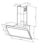 Превью картинка Наклонная вытяжка Lex FURIA 900 BLACK воздухоочиститель #4