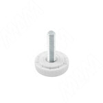 Превью картинка PULSE Ножка мебельная, М6x20, белая (PI01.M6X20.WH) #1