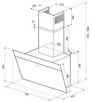 Превью картинка Наклонная вытяжка KRONAsteel Kristen 600 white/inox S #2