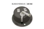 Превью картинка Гранитная мойка Blanсo RIONA 45 SILGRANIT черный #5