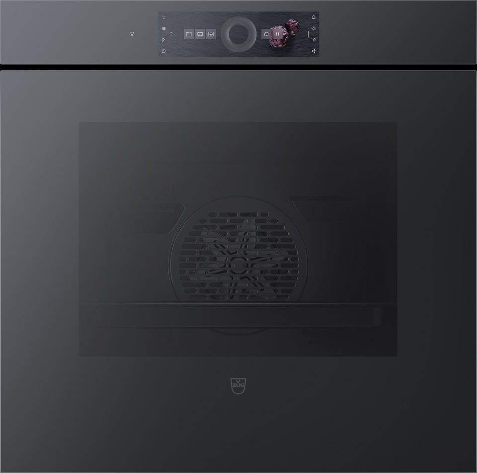 Фото Электрический духовой шкаф V-ZUG Combair V6000 60P C6T-21073 черное стекло