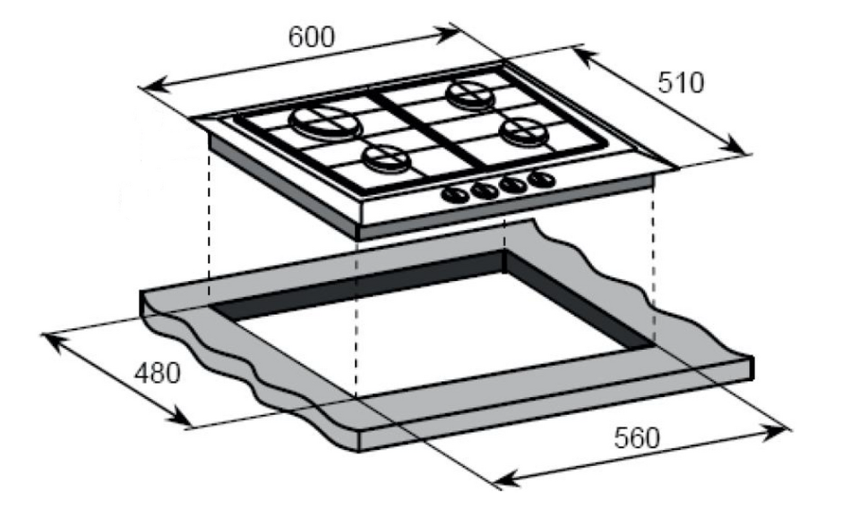 Фото Газовая варочная панель Weissgauff HG 641 WFh