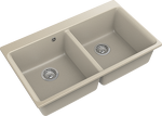 Превью картинка Кварцевая мойка Rivelato AXEL 90-2D 2-чаши 870*520мм beige scuro #2