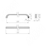 Превью картинка CitterioLine Ручка-скоба 320мм нержавеющая сталь (409A.320.302NS) #6