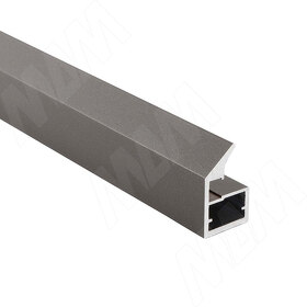 Картинка PULSE LINEA Профиль рамочный узкий, с наклонной ручкой, графит (краска), L-2700 (FP00738TGP-S3)