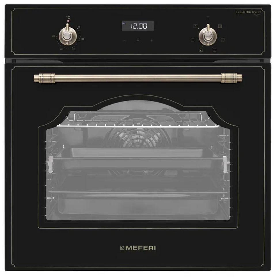 Фото Электрический духовой шкаф Meferi MEO606BK RETRO