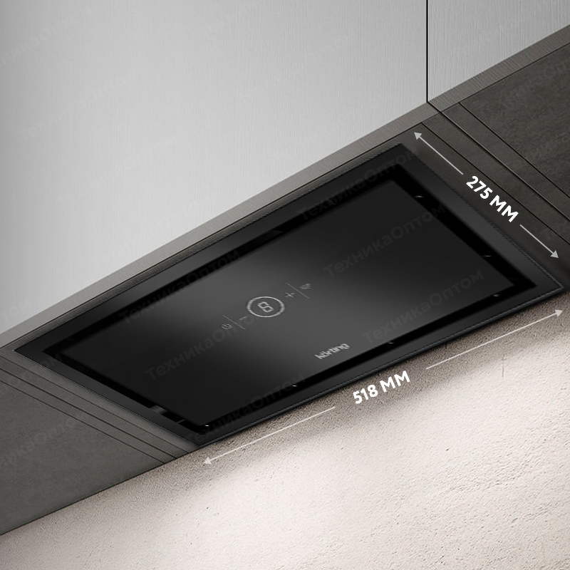 Преимущества Полновстраиваемая вытяжка Körting KHI 6828 GN