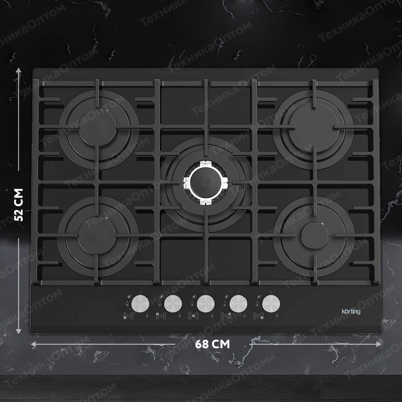 Преимущества Газовая варочная панель Körting HGG 7835 CTN
