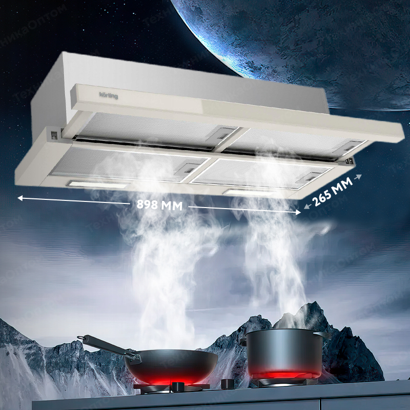 Преимущества Встраиваемая вытяжка Körting KHP 9815 GB